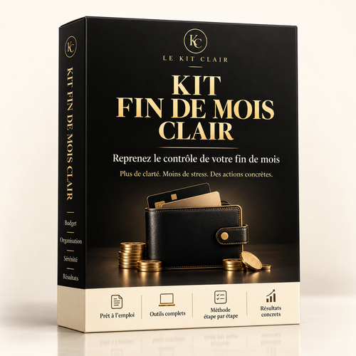 Couverture visuelle premium du Kit Fin de Mois Clair — mise en scène numérique